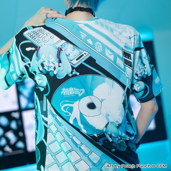 NEW ACDC RAG x Hatsune Miku Forever Black Mint Tee - Picture 6 of 7